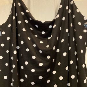 Maxi black and white poka dot dress